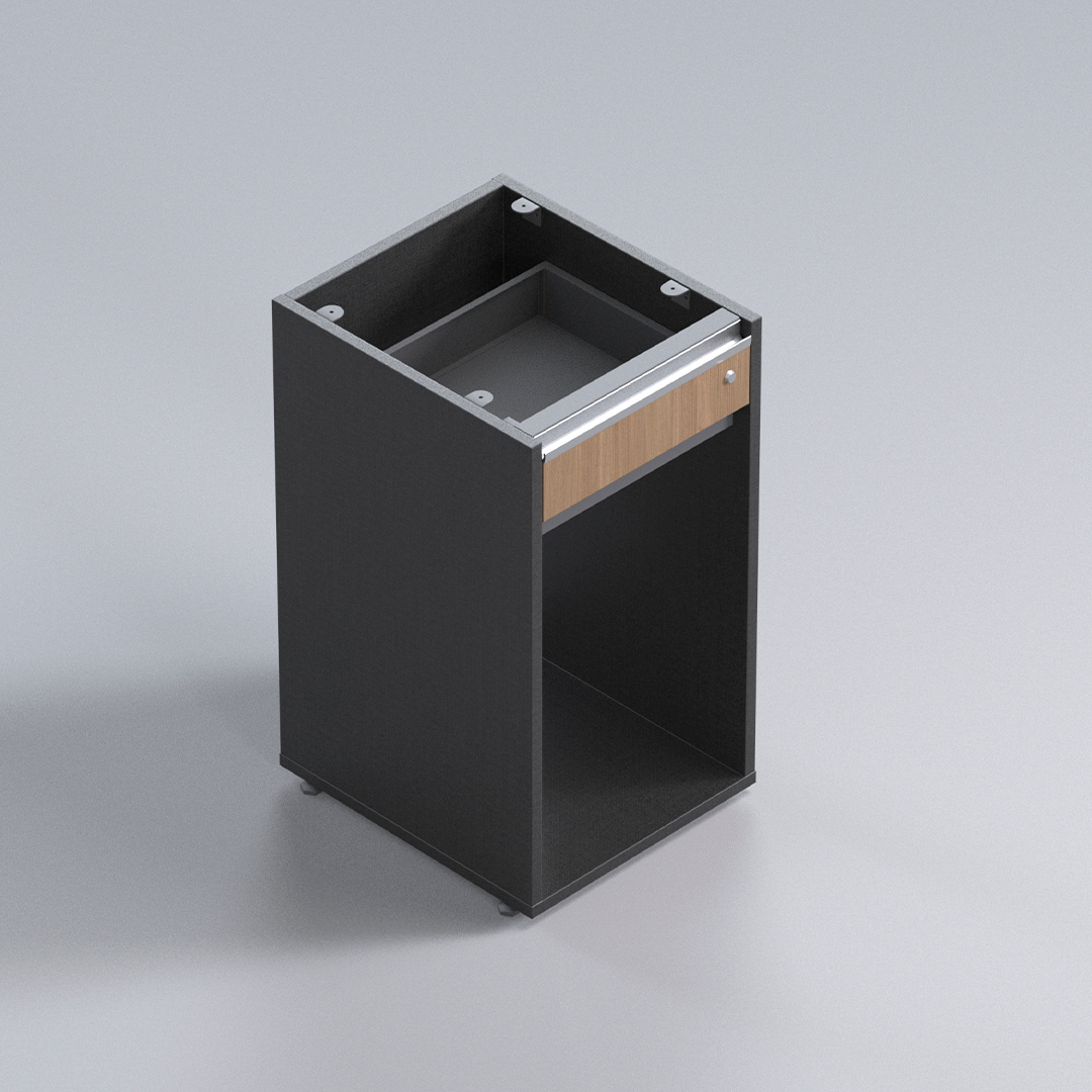 GAVETEIRO PEDESTAL 1 GAV SUPORTE CPU WOOD