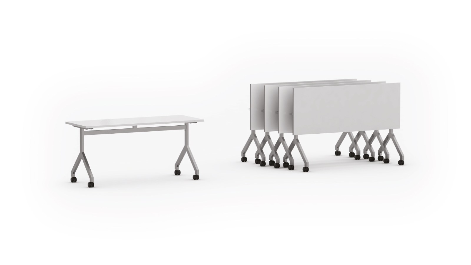 Mesa rebatível retangular pé modelo Y